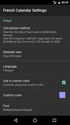 French Calendar android App screenshot 3